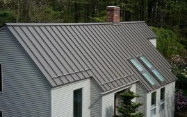 Modern Architecture with Hidden Seam Metal Roofing